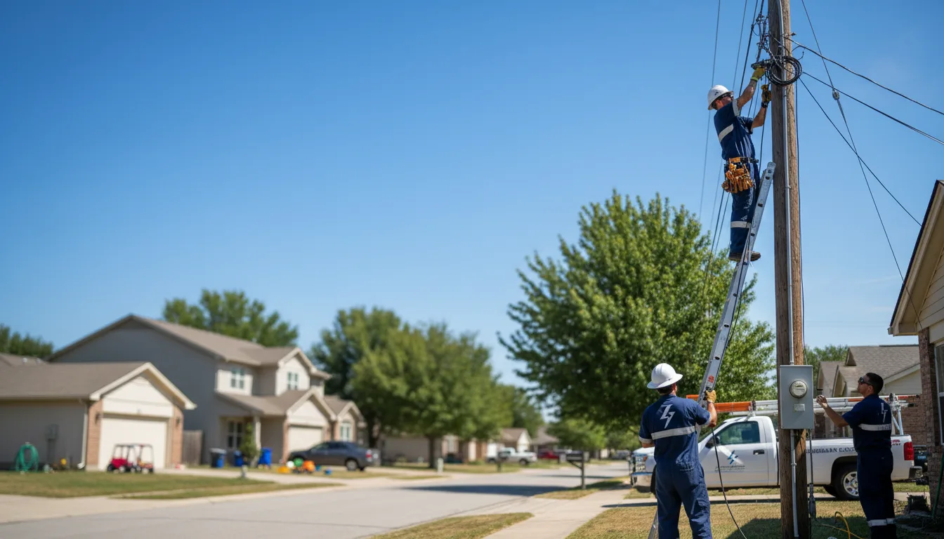 Residential electrician providing installation services in Deer Creek, OK